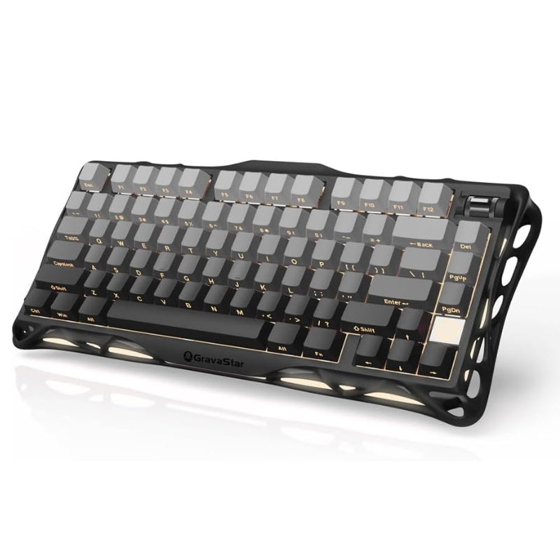 Cargue la imagen en el visor de la galería, GravaStar K1 75% Wireless Mechanical Gaming Keyboard with RGB Backlit, Aluminum Alloy Exoskeleton Design, Gasket Custom Keyboard Hot-Swap Socket
