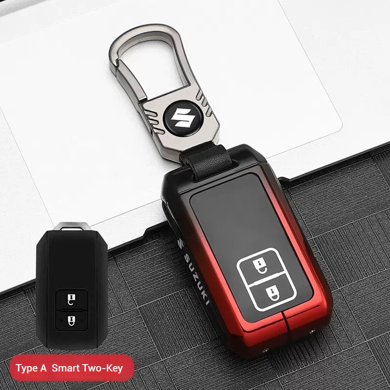 Load image into Gallery viewer, Suzuki Zinc Alloy + Silicone Car Key Fob Case Cover For Dzire, Ertiga, Vitara, Brezza, Baleno, HustlerJimny, - Polar Tech Australia
