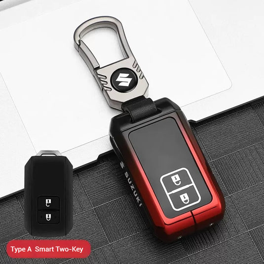 Suzuki Zinc Alloy + Silicone Car Key Fob Case Cover For Dzire, Ertiga, Vitara, Brezza, Baleno, HustlerJimny, - Polar Tech Australia
