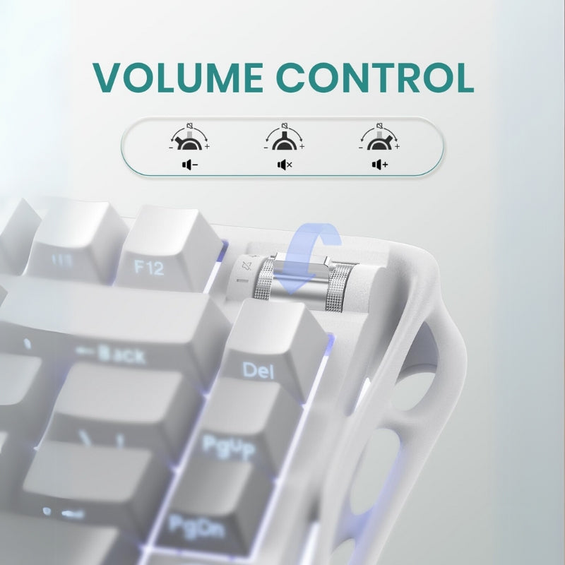 Cargue la imagen en el visor de la galería, GravaStar K1 75% Wireless Mechanical Gaming Keyboard with RGB Backlit, Aluminum Alloy Exoskeleton Design, Gasket Custom Keyboard Hot-Swap Socket
