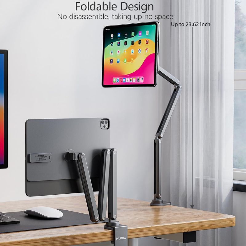 Cargue la imagen en el visor de la galería, KUXIU X36 Pro MAX iPad Magnetic Charging Stand Aluminum Alloy Boom Arm Adjustable Tablet Stand - EdgeFollow
