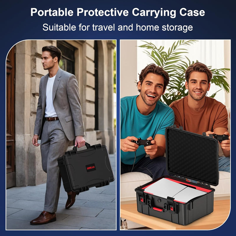 Cargue la imagen en el visor de la galería, SONY PlayStation 5 Pro / PS5 Pro - Heavy Duty Waterproof All-in-one Multifunction Durable Carry Box Travel Storage Suitcase
