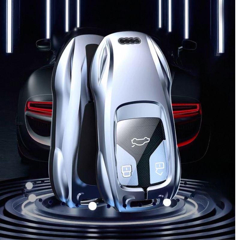 Cargue la imagen en el visor de la galería, Audi Zinc Alloy Silicone Car Key Fob Case Cover For A3 For A4, A5, Q3, Q7, Audi TT - i-Station Mobile Phone &amp; Electronic Device Repair and Accessories
