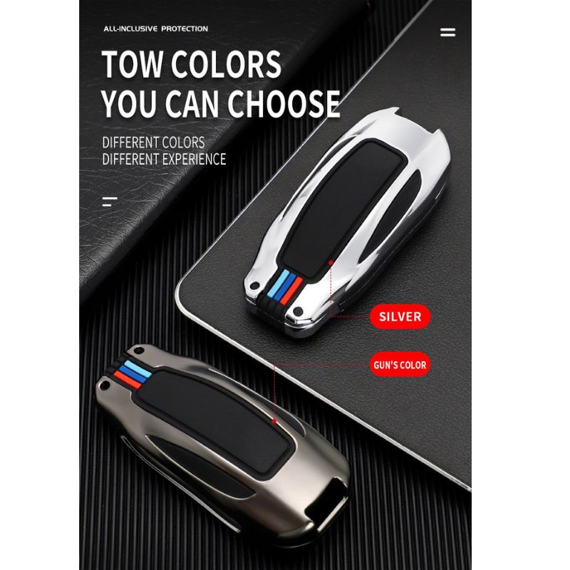 Cargue la imagen en el visor de la galería, Tesla Metal Car Key Fob Casefor Model X
