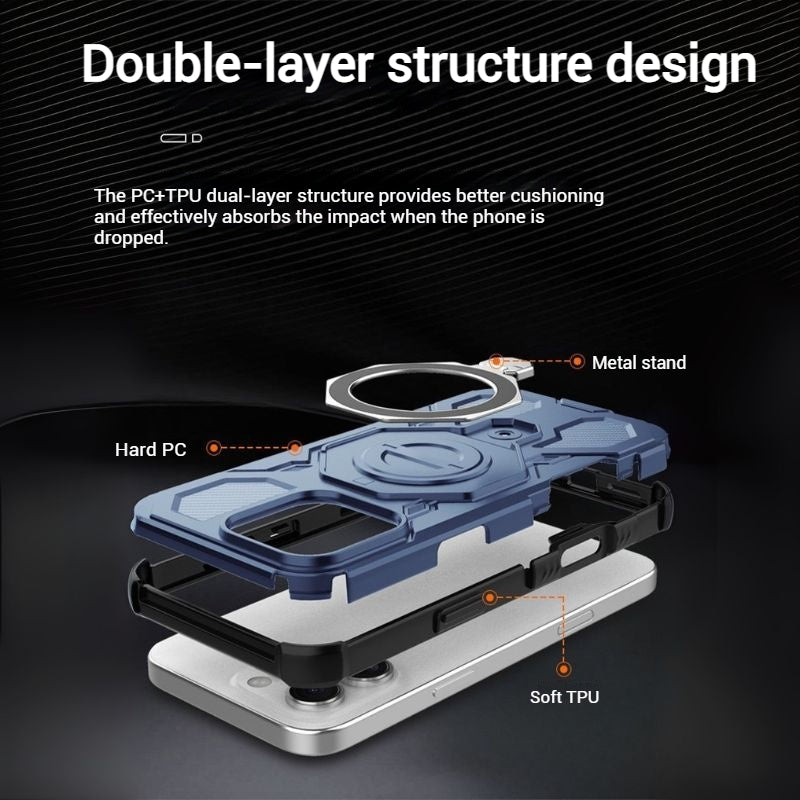 Chargez l&#39;image dans la visionneuse de la galerie, [Magsafe Compatible][Built-in Stand] Apple iPhone 17/Air/Pro/Max - Shield Shockproof Rugged Heavy Duty Case - i-Station Mobile Phone &amp; Electronic Device Repair and Accessories

