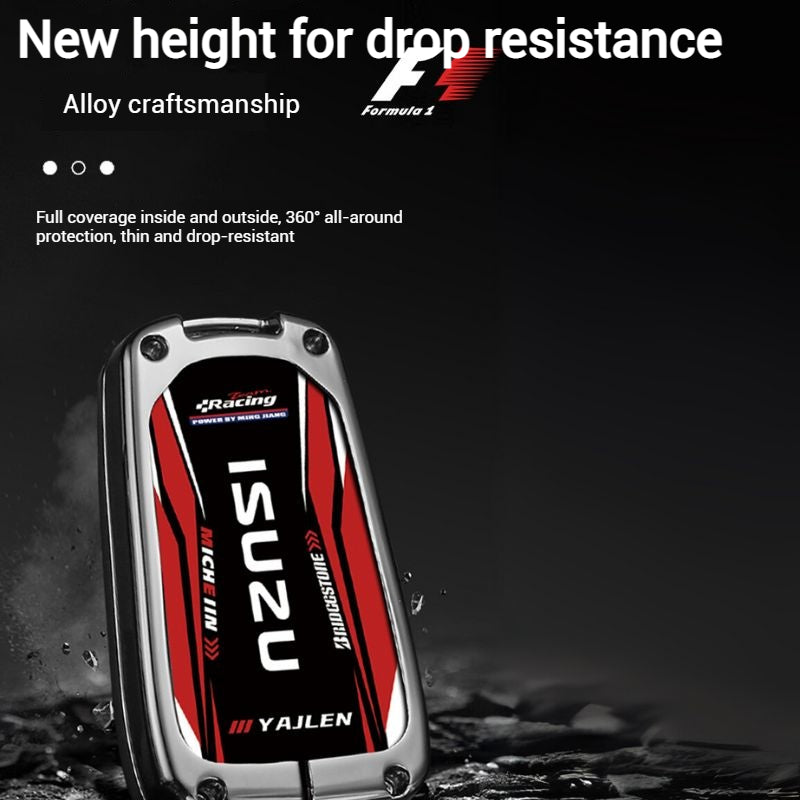 Chargez l&#39;image dans la visionneuse de la galerie, Isuzu Stylish Racing-inspired Design Car Key Fob Case Cover For D-MAX, MU-X (2020-2022)
