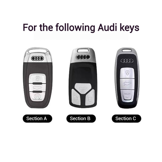 Audi 360° All Inclusive Car Key Fob Case Cover For A3, A4, A5, A6, A7, A8, Q2, Q5, Q7, Q8, e-tron