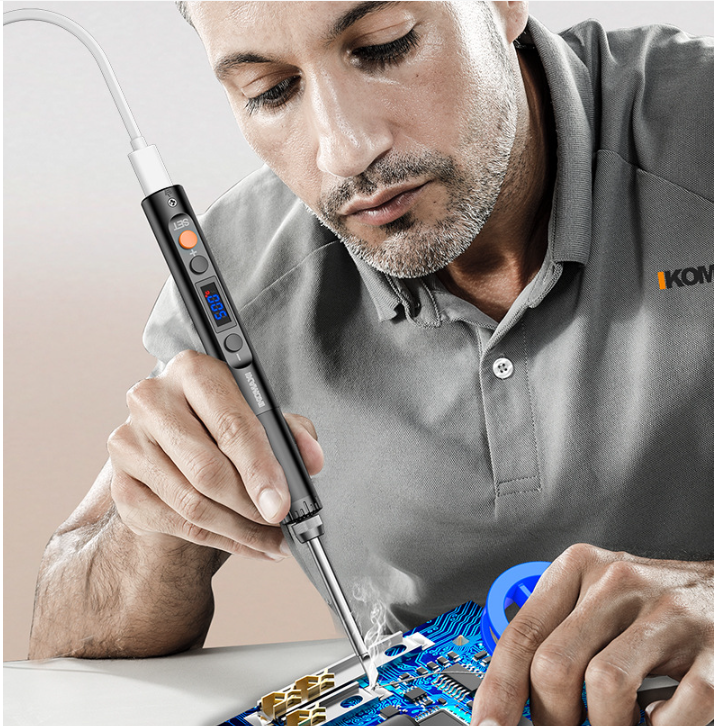 Load image into Gallery viewer, [USB Powered][Max 450℃] Komax 3 Level Adjustable Temperature Portable Type-C Powered Soldering Iron Station - Polar Tech Australia
