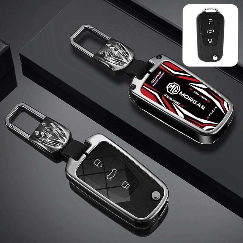Cargue la imagen en el visor de la galería, MG Stylish Racing-inspired Design Car Key Fob Case Cover For MG5, MG7, MG GT, MG GS, MG ZS, MG 360
