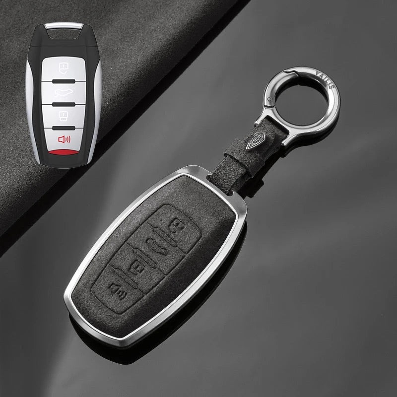 Cargue la imagen en el visor de la galería, Great Wall High-Quality Suede Car Key Fob Case Cover For Haval Raptor, Dargo 2nd Gen, Xiaolong Max, Shenshou, H6
