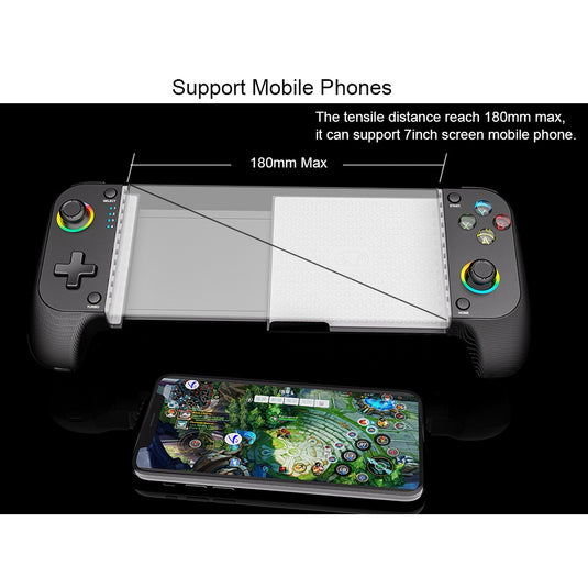 Switch Multi-Function Bluetooth Wireless Game Controller, Compatible with Android/iOS, Dual Vibration, 6-Axis Gyro, Turbo Function
