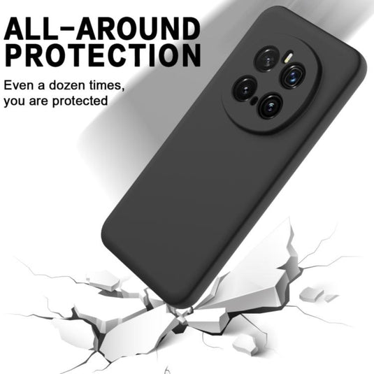 Honor Magic7 Pro (PTP-N49, PTP-AN10) - Solid Color Liquid Silicone Dropproof Full Coverage Phone Case
