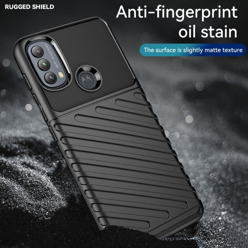 Chargez l&#39;image dans la visionneuse de la galerie, Motorola Moto E20/E30/E40 - Thunder Series Twill Texture Thickened Anti-fall Protection TPU Case - Polar Tech Australia
