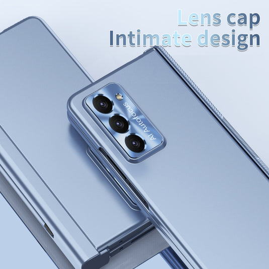 [With Pen Slot] Samsung Galaxy Z Fold 3 (SM-F926) - Full Coverage Electroplated Magnetic Hinge Shockproof Protective Case