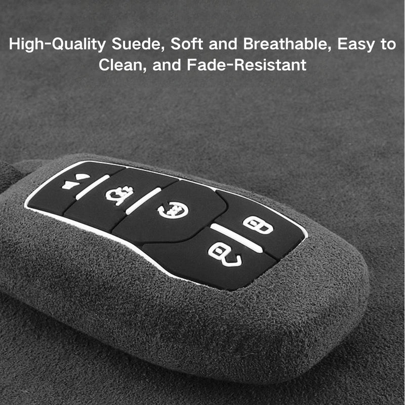 Load image into Gallery viewer, Ford High-Quality Suede Car Key Fob Protective Case Cover For Fusion, Mondeo, Mustang, Explorer, Edge, EcoSport
