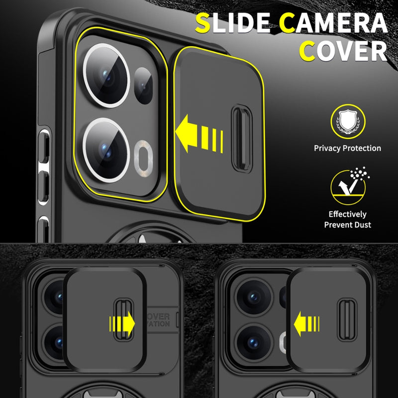Load image into Gallery viewer, [Built-in Stand][With Slide Lens Cover] OPPO Reno13 F 4G/5G - Anti-Drop Protective Shell Case - Polar Tech Australia
