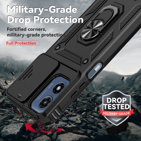 Motorola Moto G 5G (2024) - Heavy Duty Ring Holder Case with Shockproof & Camera Guard Design - Polar Tech Australia
