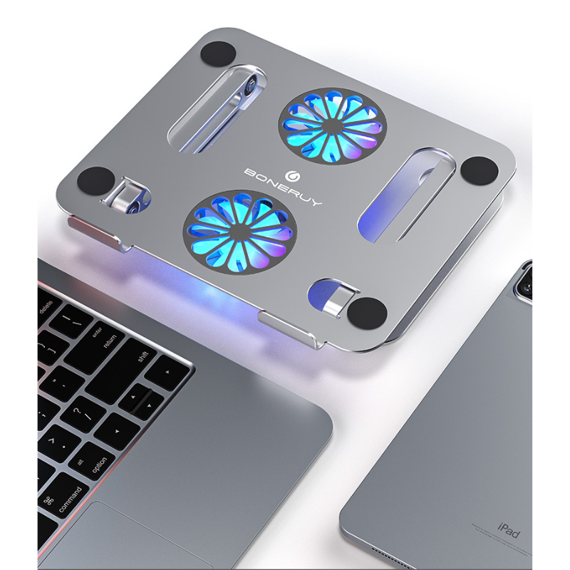 Chargez l&#39;image dans la visionneuse de la galerie, Height-Adjustable Laptop Cooling Pad with Quiet Fan - Perfect for Home or Office - Polar Tech Australia
