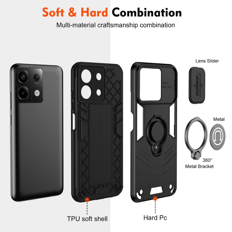 Load image into Gallery viewer, Xiaomi Redmi Note 13 5G - Camshield Ring Holder Phone Case - Polar Tech Australia
