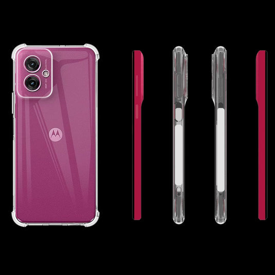 Motorola Moto G55 5G - AirPillow Cushion Transparent Soft Clear TPU Four Corners Protective Case - Polar Tech Australia