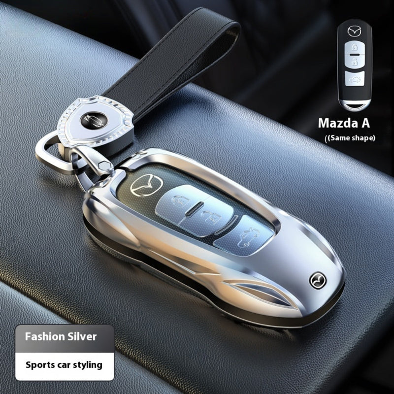 Load image into Gallery viewer, Mazda Stylish Metal Car Key Fob Case Cover For CX-5, CX-3, CX-30, CX-8, MX-5, Mazda3,6
