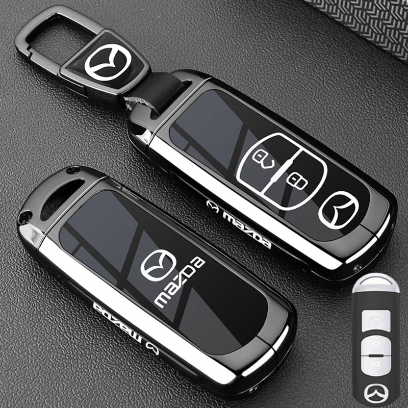 Cargue la imagen en el visor de la galería, Mazda Zinc Alloy Car Key Fob Protective Case Cover For CX5, CX3, CX30, CX7, CX9, Mazda 2, 3, 6
