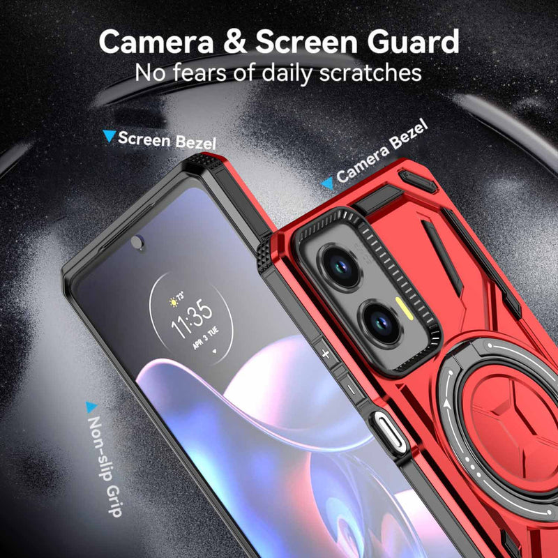 Load image into Gallery viewer, [Built-in ring bracket] Motorola Moto Edge 50 Ultra - Shield Shockproof Rugged Heavy Duty Case - Polar Tech Australia
