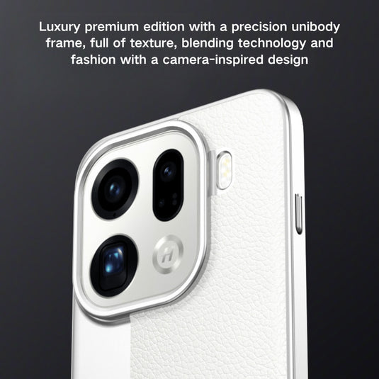 OPPO Find X9 - Camera-Style Leather Texture Shockproof & Stylish Hard Shell