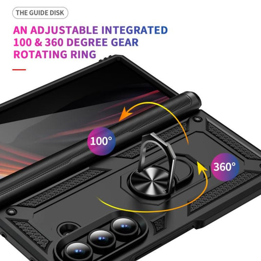 Samsung Galaxy Z Fold7 5G - Shockproof TPU + PC Phone Case with Holder