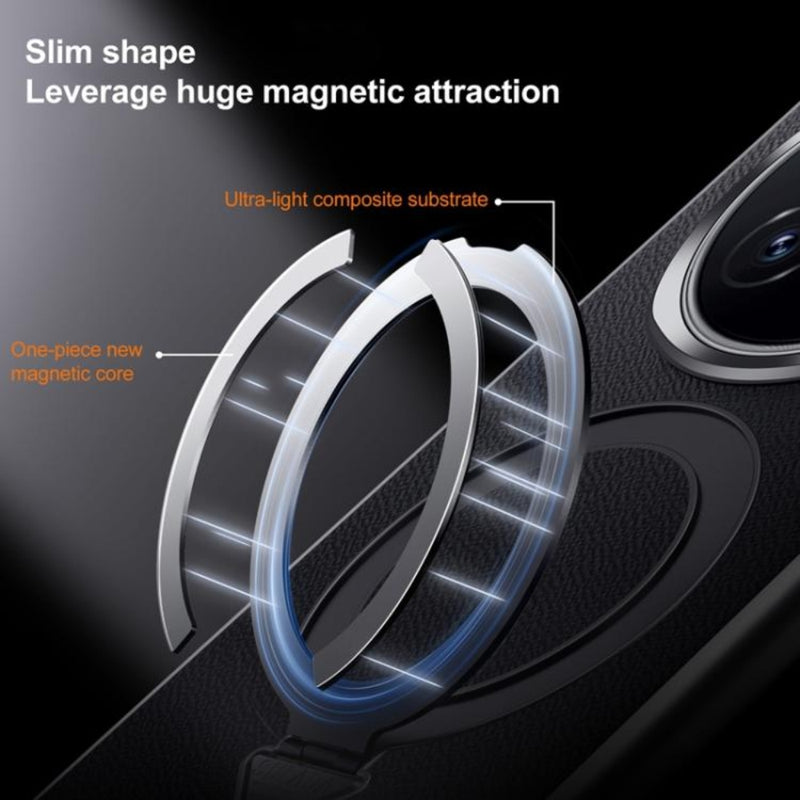 Load image into Gallery viewer, Honor Magic7 (PTP-AN00) - Top Grain Leather MagSafe Magnetic Holder Phone Case
