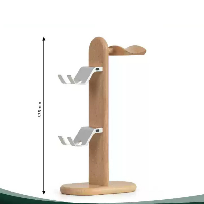Cargue la imagen en el visor de la galería, Wooden Headphone Stand, Switch Game Controller, Xbox Solid Wood Storage Rack - Polar Tech Australia
