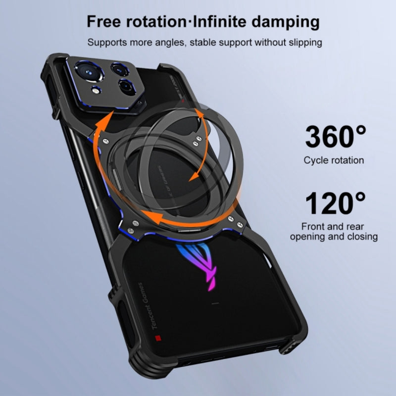 Cargue la imagen en el visor de la galería, Asus ROG Phone 9 / 9 Pro - Mechanical Arm Borderless MagSafe Holder Metal Phone Case - Polar Tech Australia

