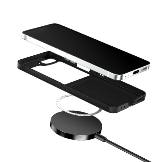 Samsung Galaxy Z Flip 6 (SM-F741)  - Carbon Fiber Series 6D Micro Relief MagSafe Phone Case