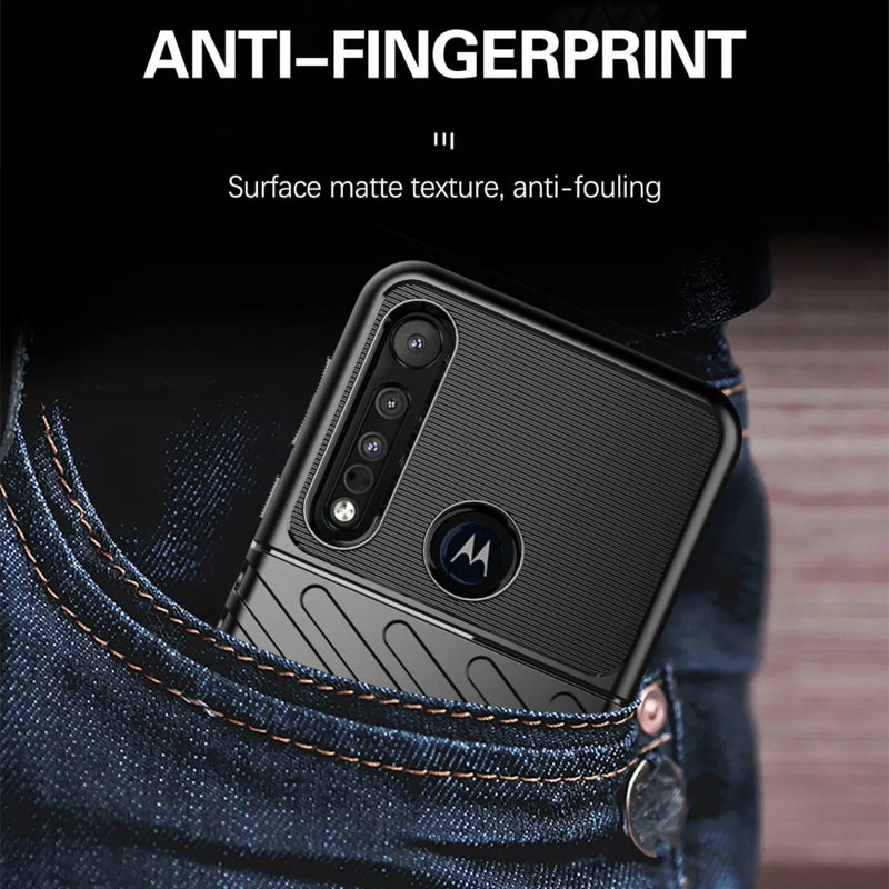 Cargue la imagen en el visor de la galería, Motorola Moto G Pure (2021) - Thunder Series Twill Texture Thickened Anti-fall Protection TPU Case - Polar Tech Australia
