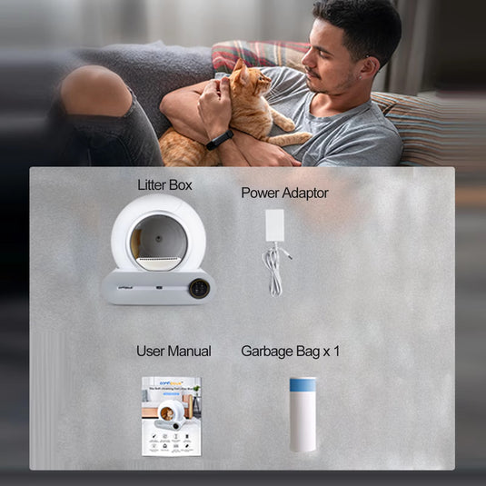 [TUYA Smart] Smart Automatic Cat Toilet 65L Large Capacity Self-Cleaning Litter Box APP Control - Polar Tech Australia