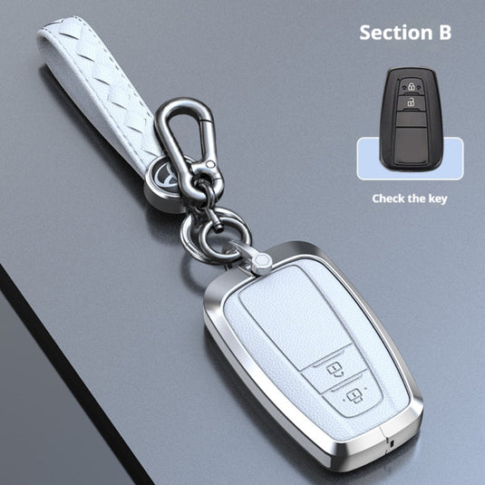 Toyota Zinc Alloy Leather Car Key Fob Case Cover For Camry, C-HR, Corolla, RAV4, Avalon, Land Cruiser, Prado, Prius - Polar Tech Australia