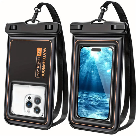 [Waterproof Phone Pouch] iPhone 16/15/14/13/12 Pro Max Plus Samsung Galaxy S24/S23/S22/S21 Google Pixel Etc, Up to 6.9'' - IP68 Universal Floating Float Water Proof Cell Phone Dry Bag Phone Case Protector - Polar Tech Australia
