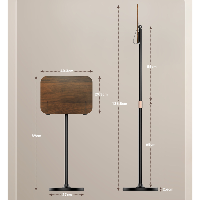 Cargue la imagen en el visor de la galería, [S02-B] BONERUY Floor-Standing Adjustable Laptop Stand Music Score Holder - Polar Tech Australia
