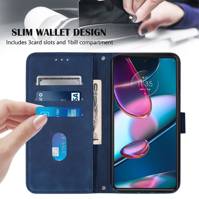 Cargue la imagen en el visor de la galería, [With Shoulder Strap] [With Card Slot] Motorola G Stylus 5G 2023 - PU leather Crossbody Wallet Style Shockproof Phone Case - Polar Tech Australia
