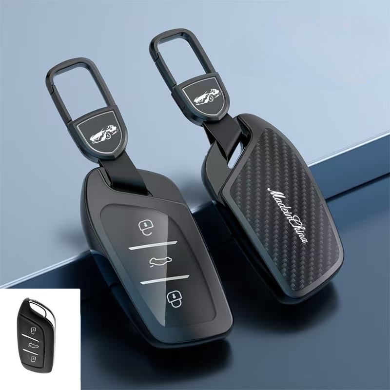Cargue la imagen en el visor de la galería, Roewe Zinc Alloy + Carbon Fiber Texture Car Key Fob Case Cover For RX3, RX5, RX5 Plus, RX8, ERX5, i5, i6

