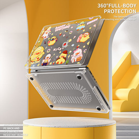 Apple MacBook Air 13.6" (A2681 & A3113) - Cute Cartoon Transparent Shockproof & Slim Case