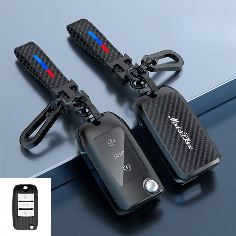 Cargue la imagen en el visor de la galería, Roewe Zinc Alloy + Carbon Fiber Texture Car Key Fob Case Cover For RX3, RX5, RX5 Plus, RX8, ERX5, i5, i6
