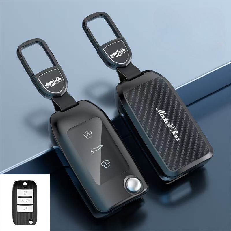 Cargue la imagen en el visor de la galería, Roewe Zinc Alloy + Carbon Fiber Texture Car Key Fob Case Cover For RX3, RX5, RX5 Plus, RX8, ERX5, i5, i6
