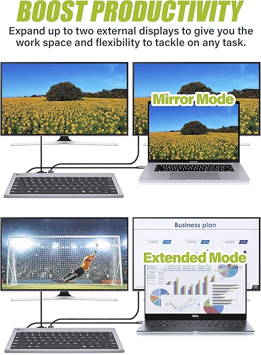 Cargue la imagen en el visor de la galería, [11-in-1][With keyboard] Type C USB 3.0 HDMI DP Ethernet PD 100W  – Computer Port Expansion with Multiple Interfaces (COMBO Card Reader + HUB) Dock Station - Polar Tech Australia
