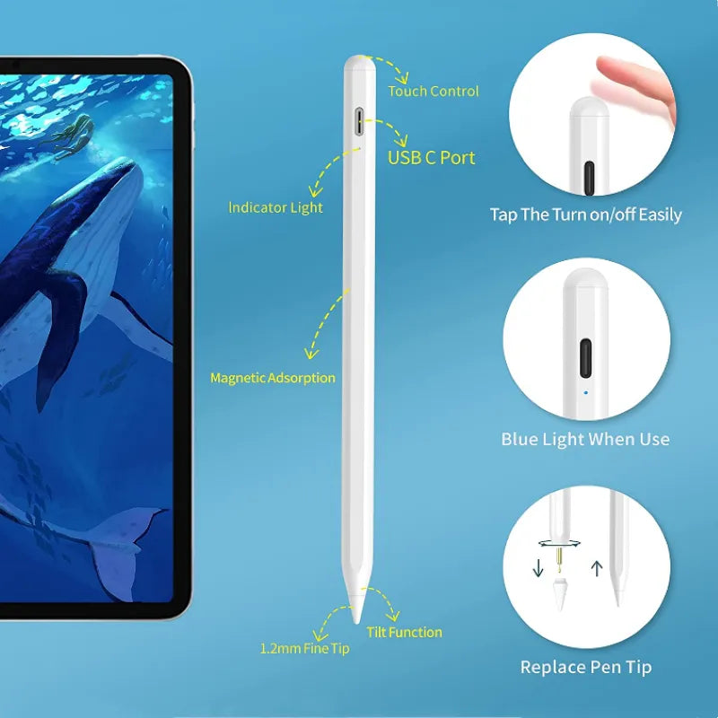 Cargue la imagen en el visor de la galería, Universal Passive Capacitive Touch Screen Stylus Drawing Note Pen iPhone iPad Android Phone Tablet
