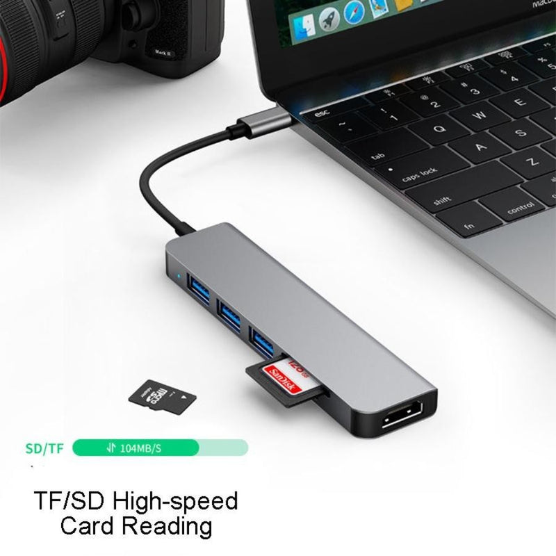 Load image into Gallery viewer, [7 in 1] Universal MacBook Laptop USB-C Type-C Dock Station 100W PD Charging Extension Hub
