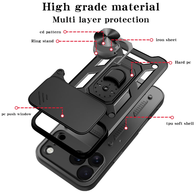 Chargez l&#39;image dans la visionneuse de la galerie, Apple iPhone 17 Air - Shockproof Armour Heavy Duty Phone Case with Ring Holder &amp; Camera Protection

