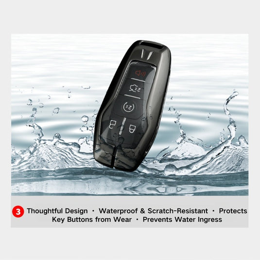 Ford Mustang Zinc Alloy Leather Car Key Fob Case Cover