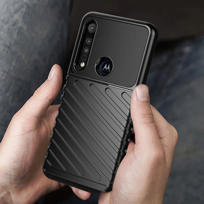 Cargue la imagen en el visor de la galería, Motorola Moto G Pure (2021) - Thunder Series Twill Texture Thickened Anti-fall Protection TPU Case - Polar Tech Australia
