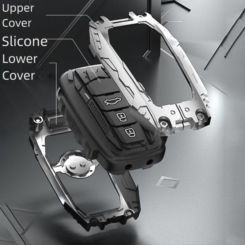 Load image into Gallery viewer, Ford Heavy-Duty Mecha Car Key Fob Case Cover For Mondeo, Focus, Mustang, Fusion, Raptor F-150, F-250, F-350, F-450, F-550, Edge, Explorer, Maverick
